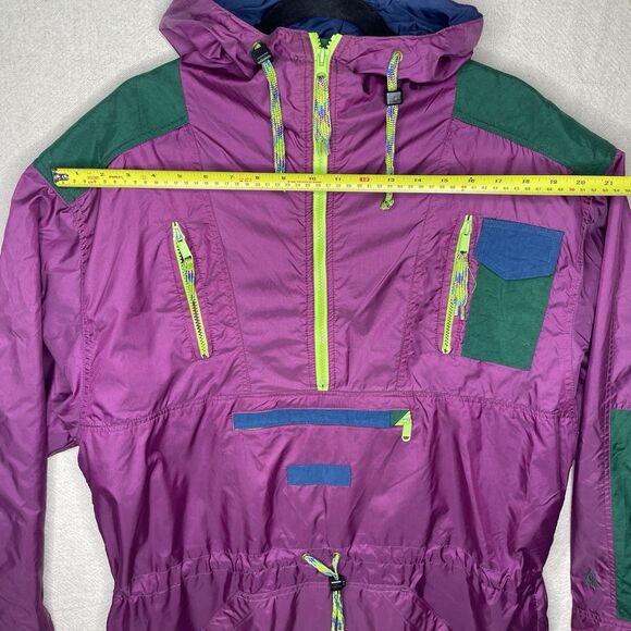 Y2K Gerry Windbreaker Jacket Men Medium Purple Athletic Anorak Retro Pullover - Picture 6 of 16